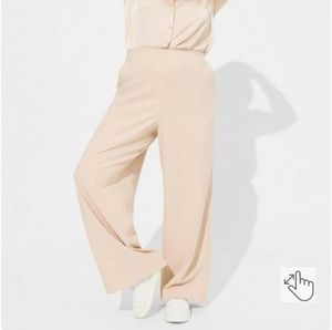 Pull-On Wide Leg Studio Refined Crepe High-Rise Pant